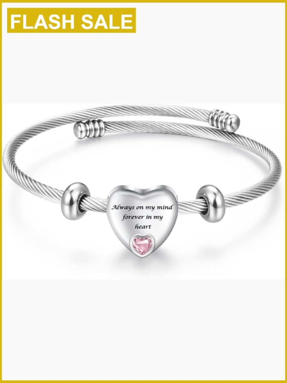 Stainless Steel Cremation Bracelet for Ashes Memorial Urn Bracelet